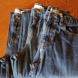 Three pairs of boys jeans